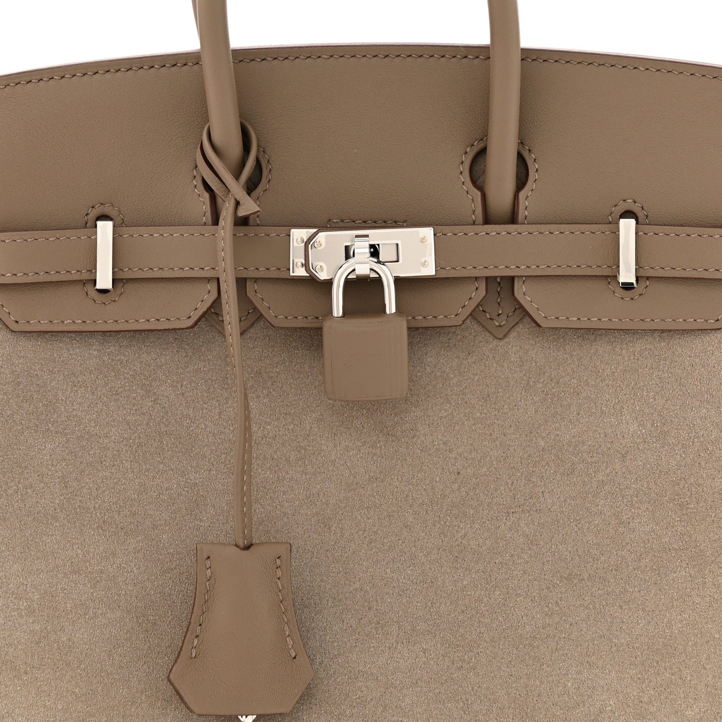 Veau Doblis Swift Grizzly Birkin 25 Gris Caillou Etoupe