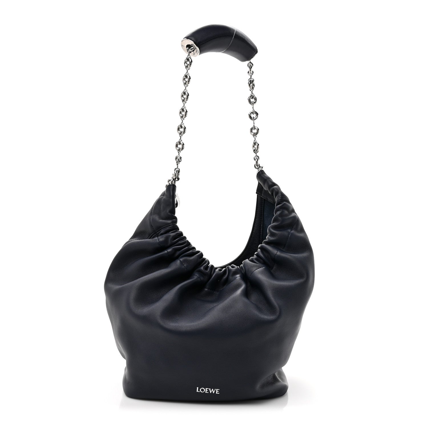 Loewe Nappa Small Squeeze Bag Abyss Blue 1784810 – FASHIONPHILE