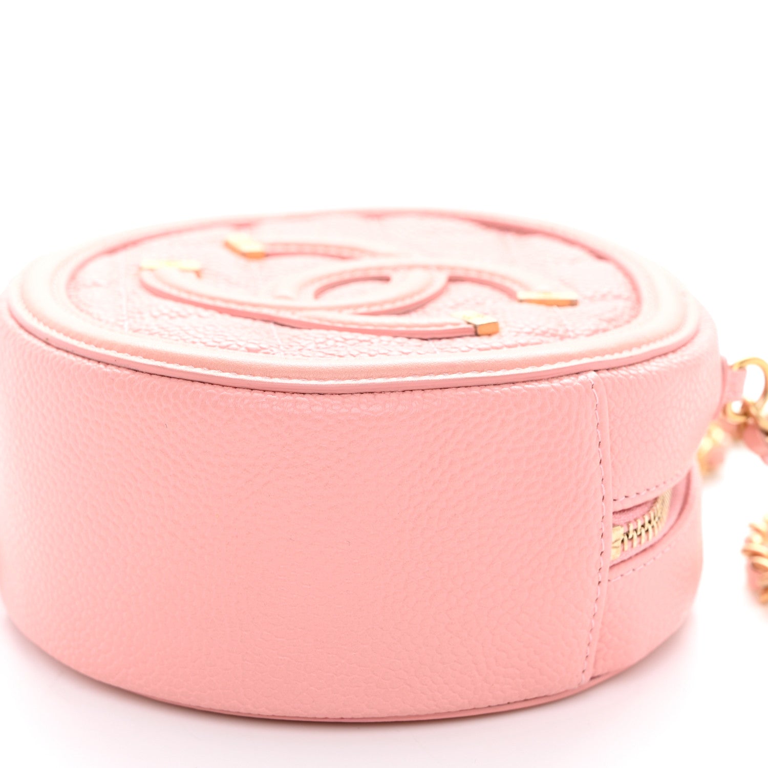 Chanel Caviar Quilted Round Filigree Crossbody Pink 10 of 10