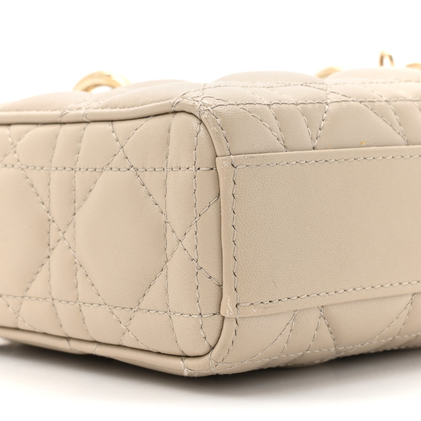 Lambskin Cannage Medium Lady D-Joy Hazelnut