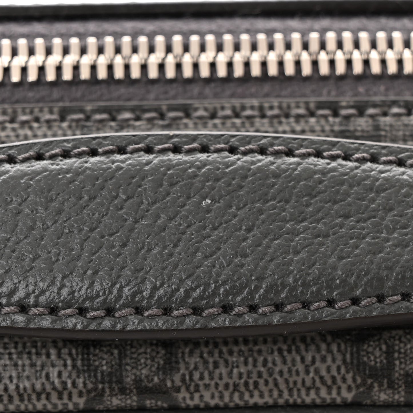 GG Supreme Monogram Textured Dollar Calfskin Small Ophidia Top Handle Shoulder Grey Black Graphite Grey