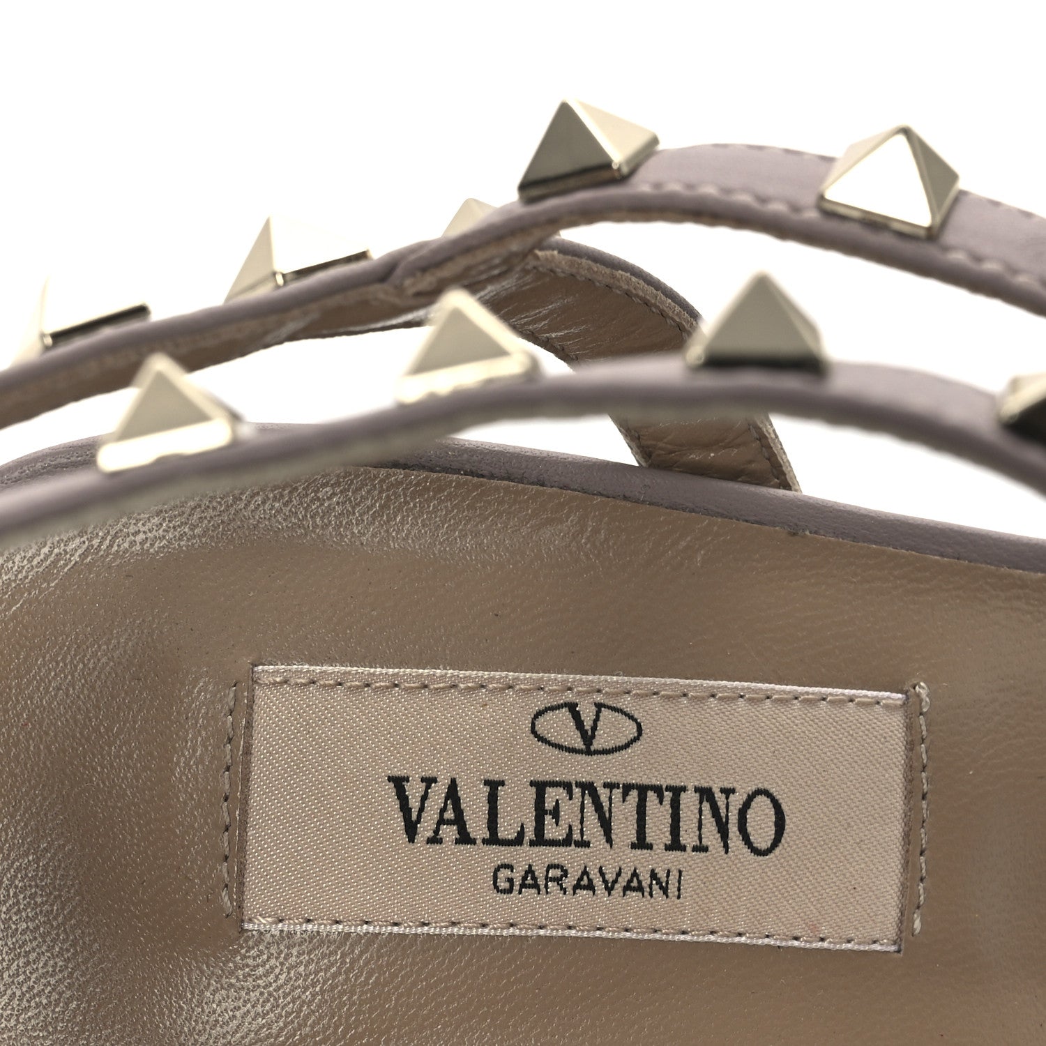 Valentino Garavani Patent Rockstud Ankle Strap 65mm Pumps 37.5 Poudre 9 of 14