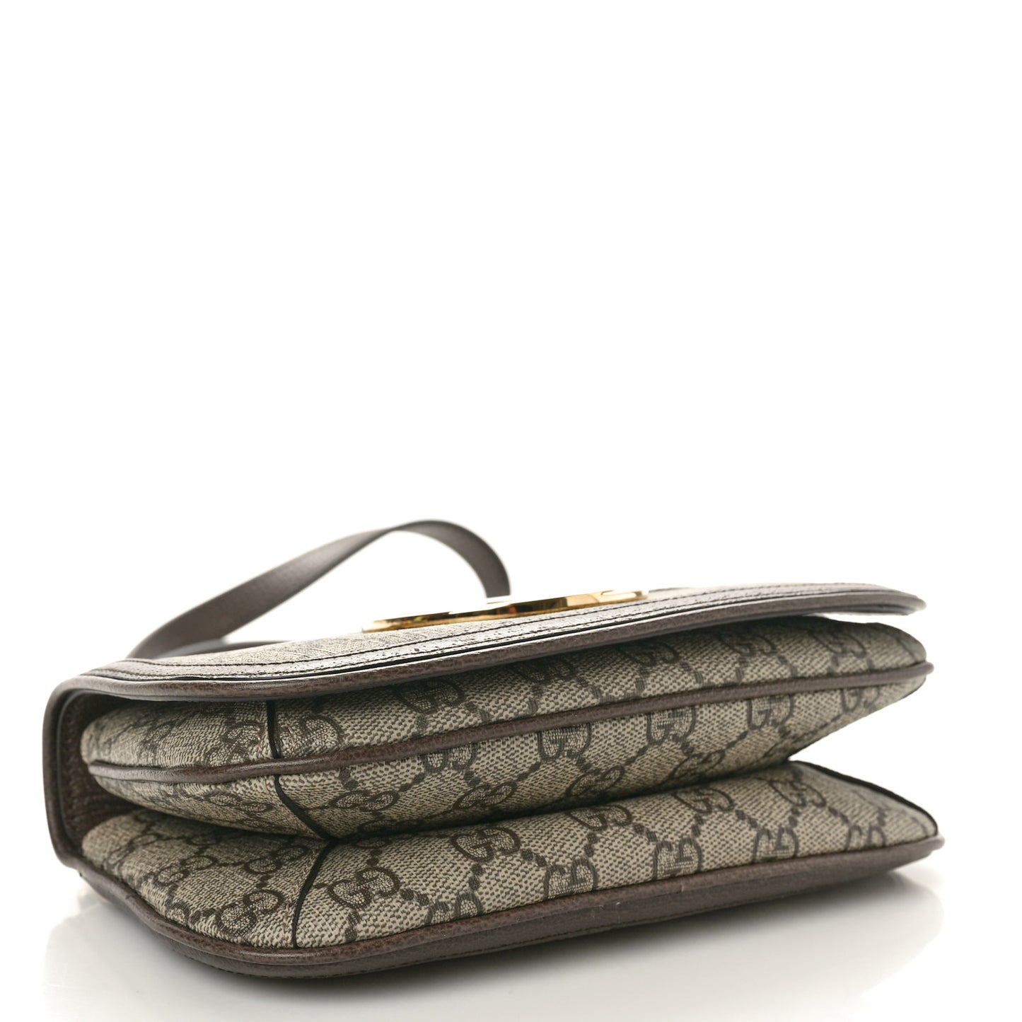 GG Supreme Monogram Textured Dollar Calfskin Mini Blondie Chain Shoulder Flap Bag Beige Ebony New Acero
