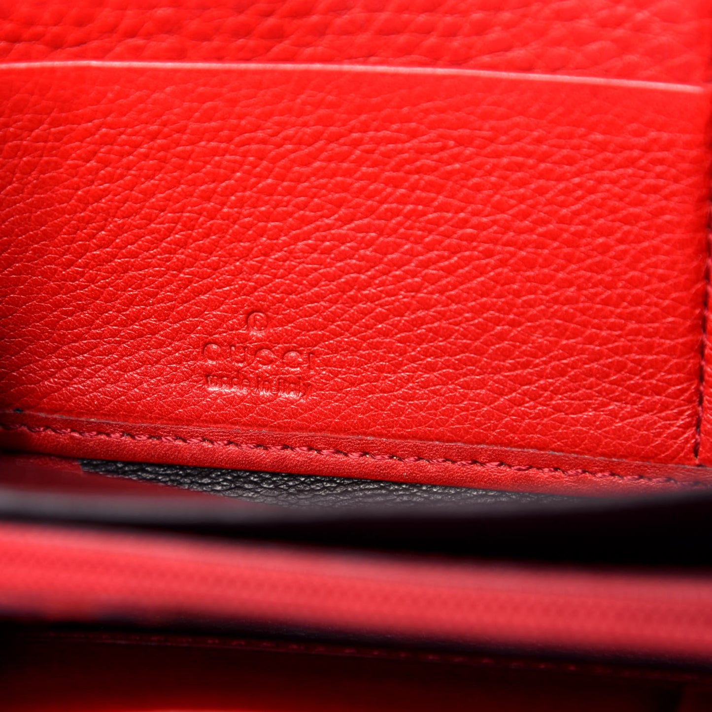 Pebbled Calfskin Soho Zip Around Wallet Red