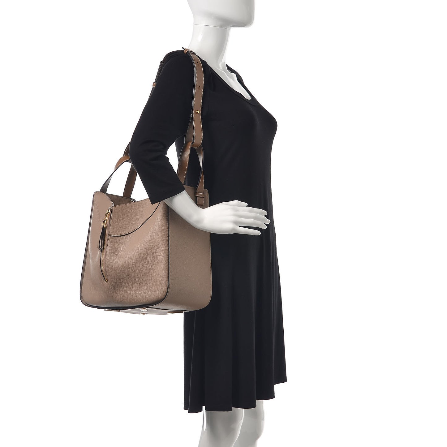Calfskin Medium Hammock Shoulder Bag Sand Mink