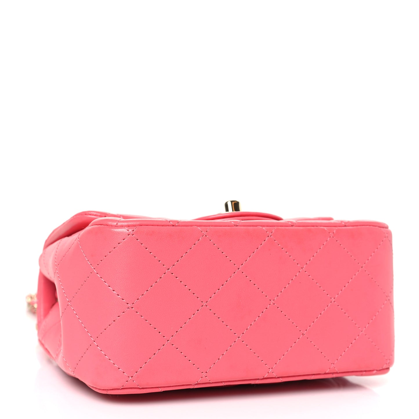 Lambskin Quilted Mini Square Flap Pink