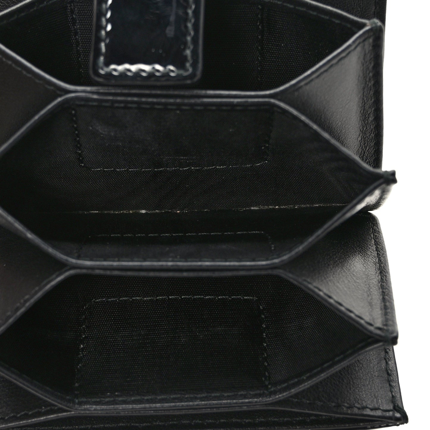 Patent Cannage Lady Dior 5-Gusset Card Holder Black