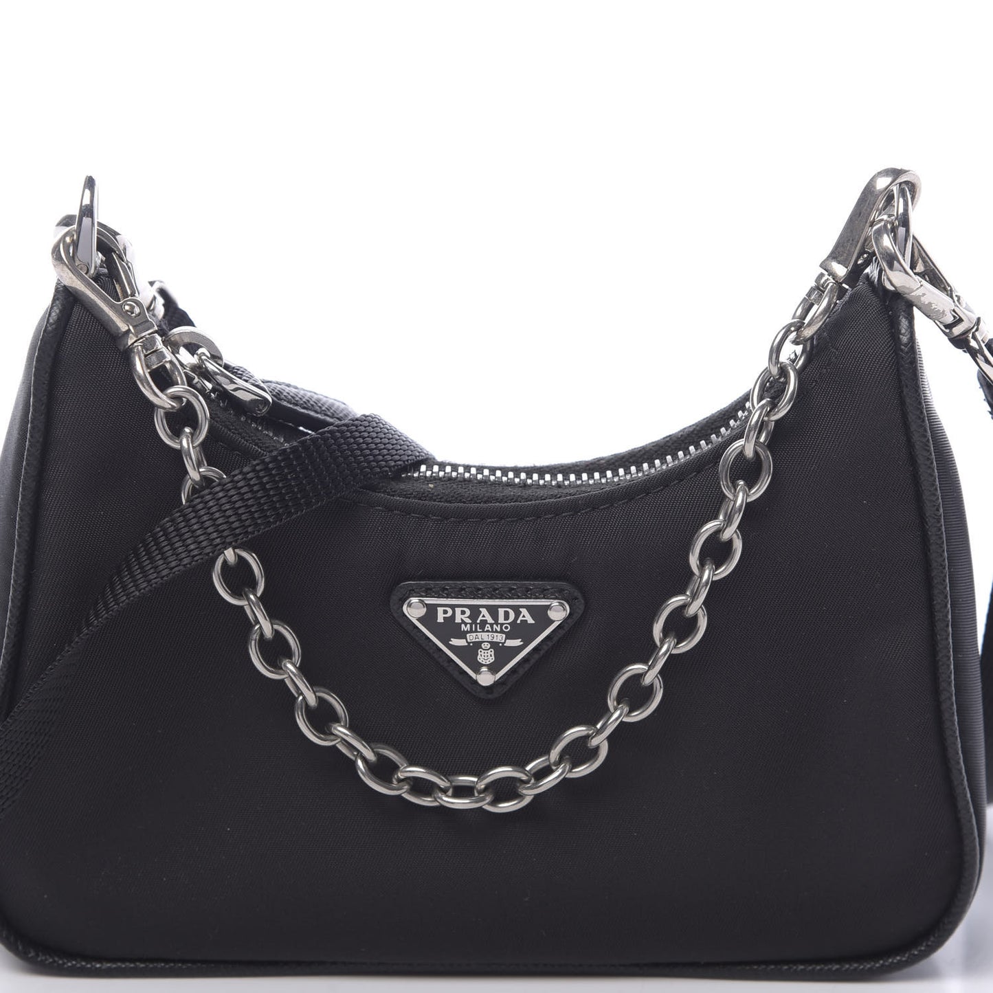 Tessuto Nylon Mini Re-Edition 2000 Shoulder Bag Black