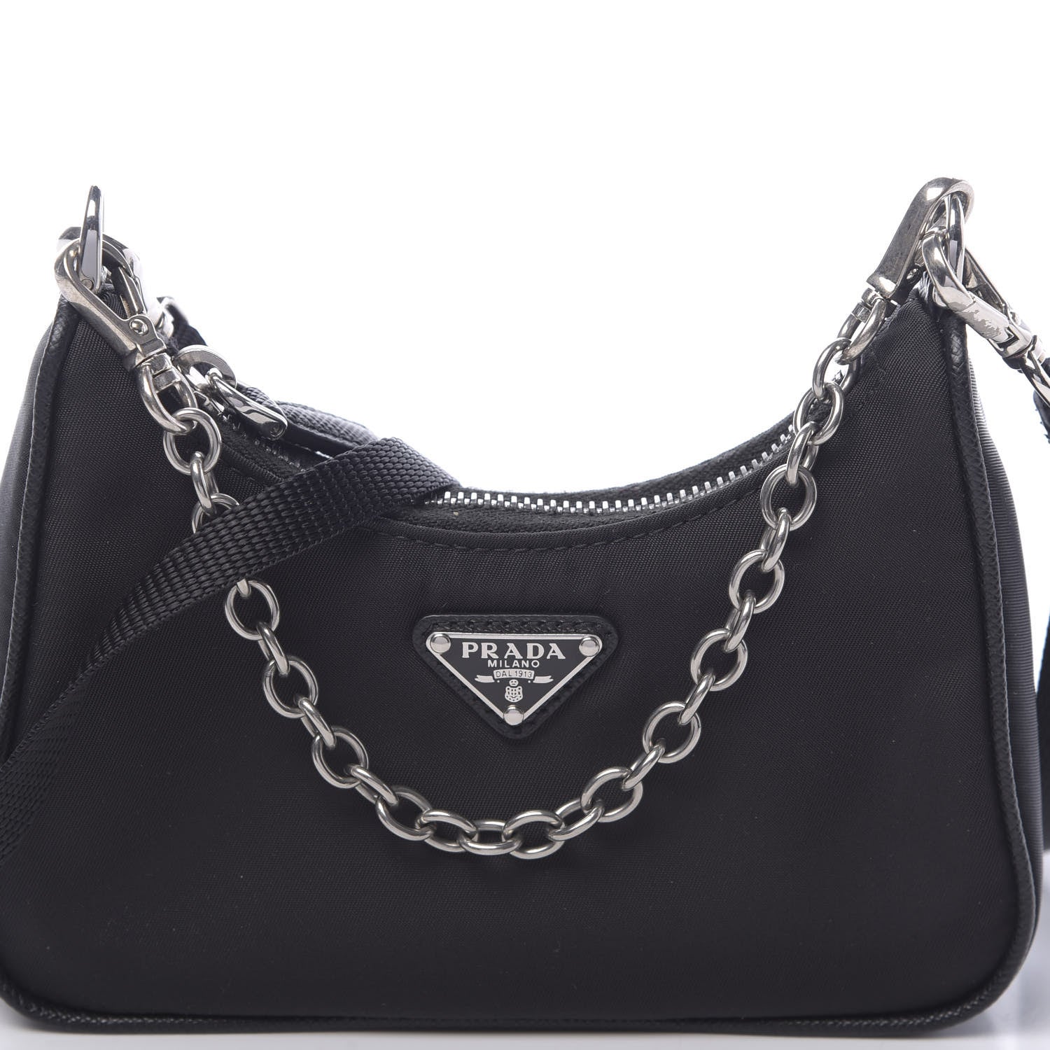 Prada Tessuto Nylon Mini Re-Edition 2000 Shoulder Bag Black 7 of 10