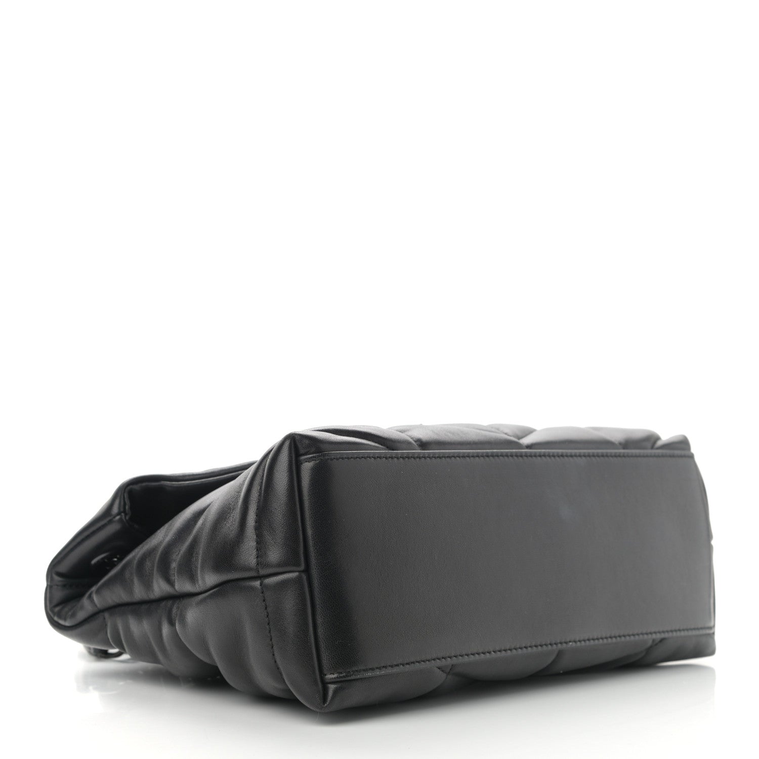 Saint Laurent Lambskin Quilted Small Loulou Puffer Monogram Chain Satchel Black 3 of 10
