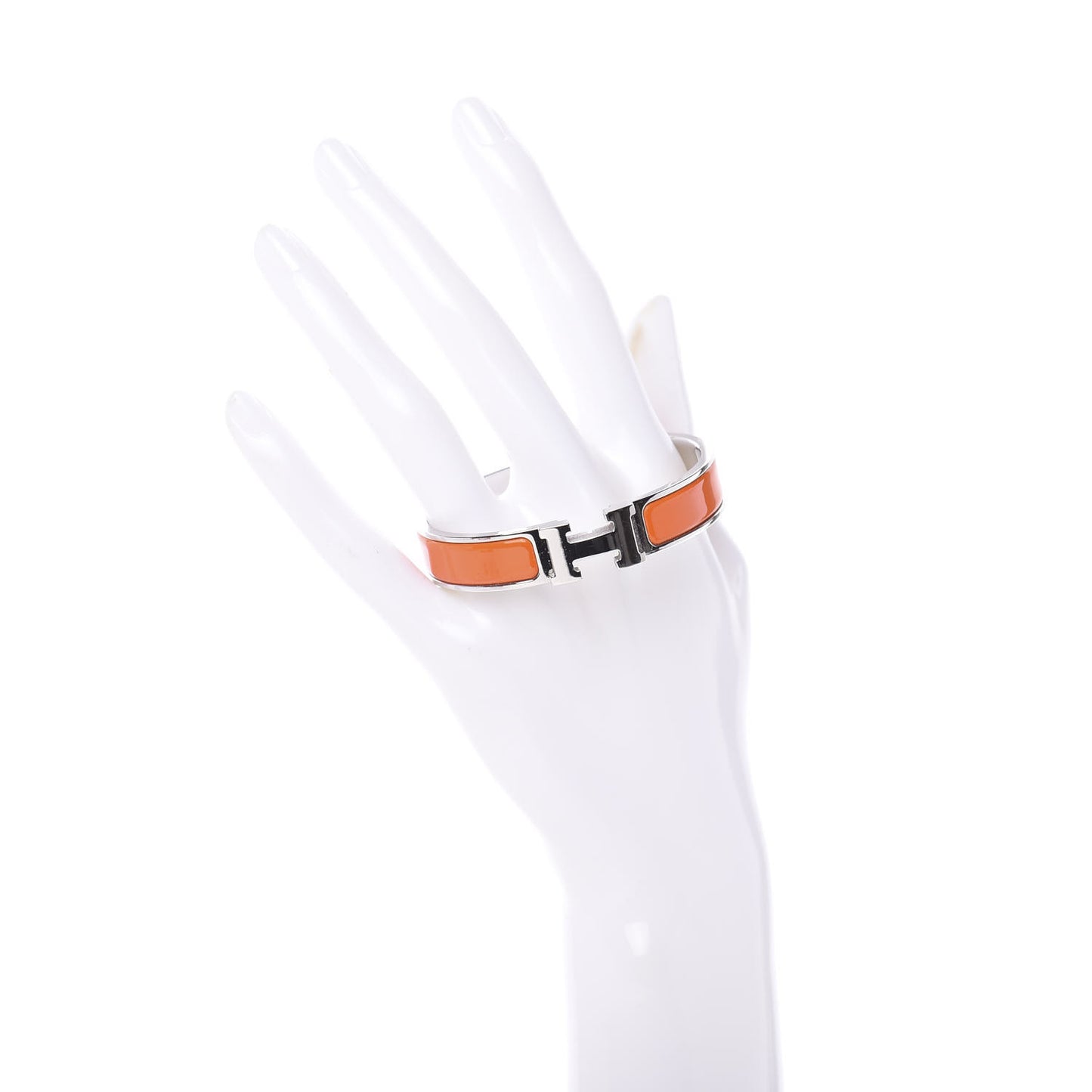 Enamel Narrow Clic Clac H Bracelet PM Orange