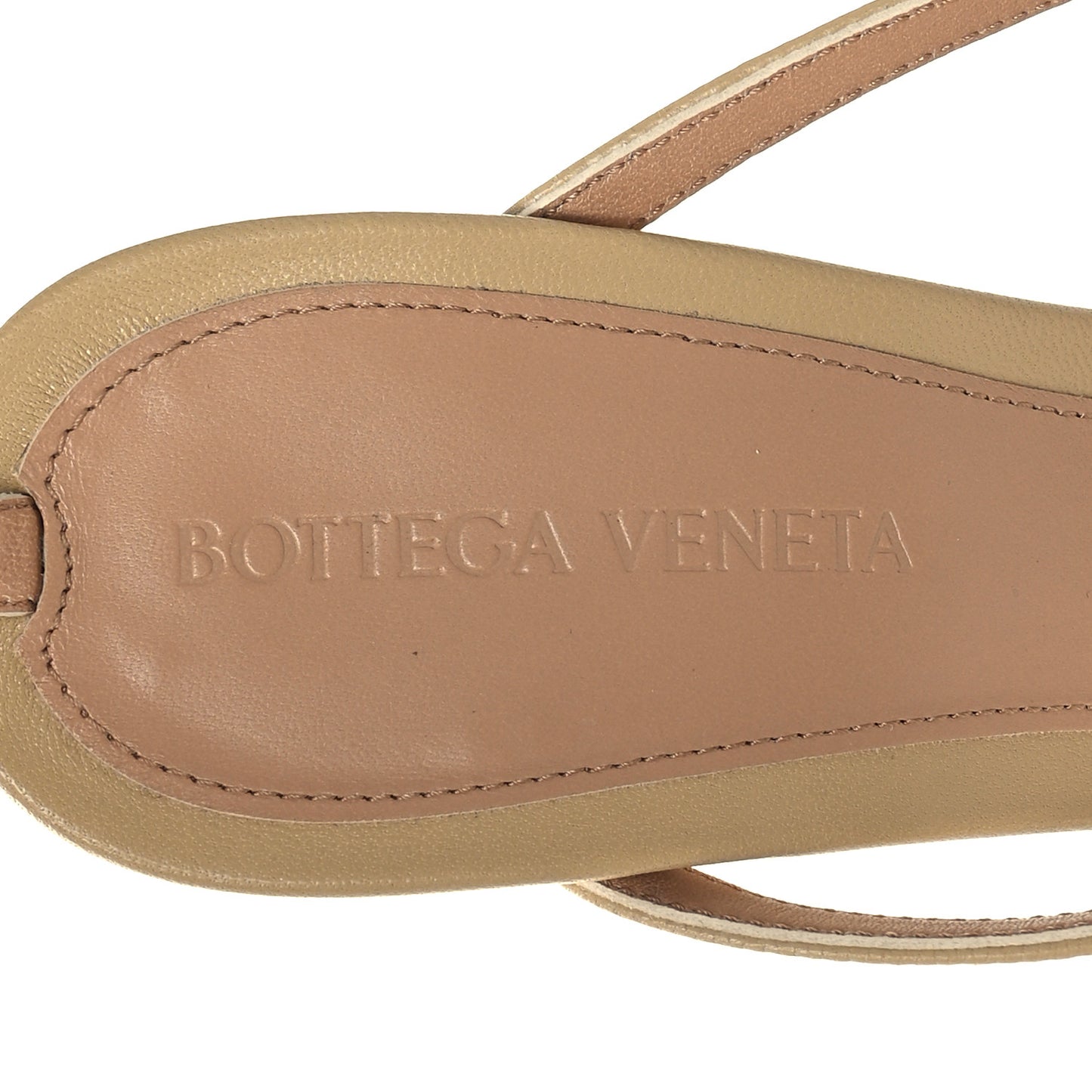 Lambskin Stretch Lounge Wedge Sandals 37 Cane Sugar