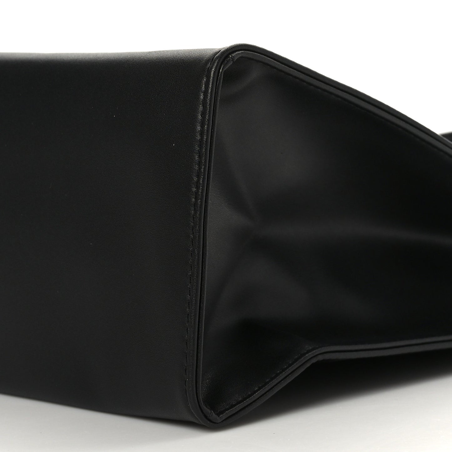 Vegan Leather Medium Shopping Bag Black