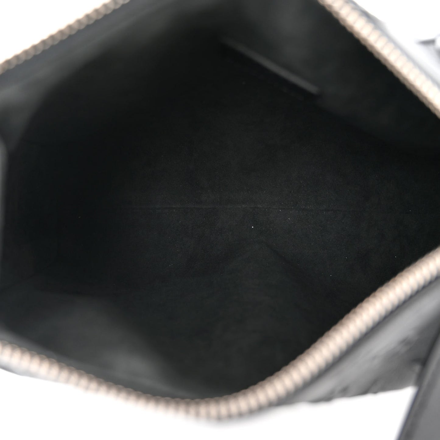 Calfskin Debossed Monogram Side Trunk Black