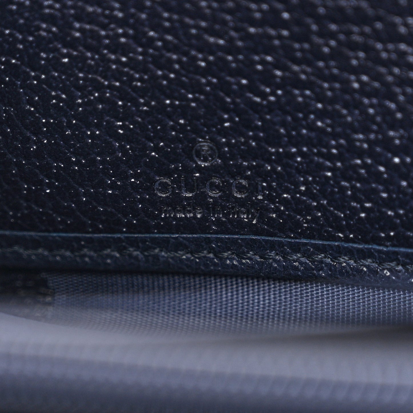 GG Supreme Monogram Textured Dollar Calfskin Web Ophidia Zip Around Wallet Beige Blue