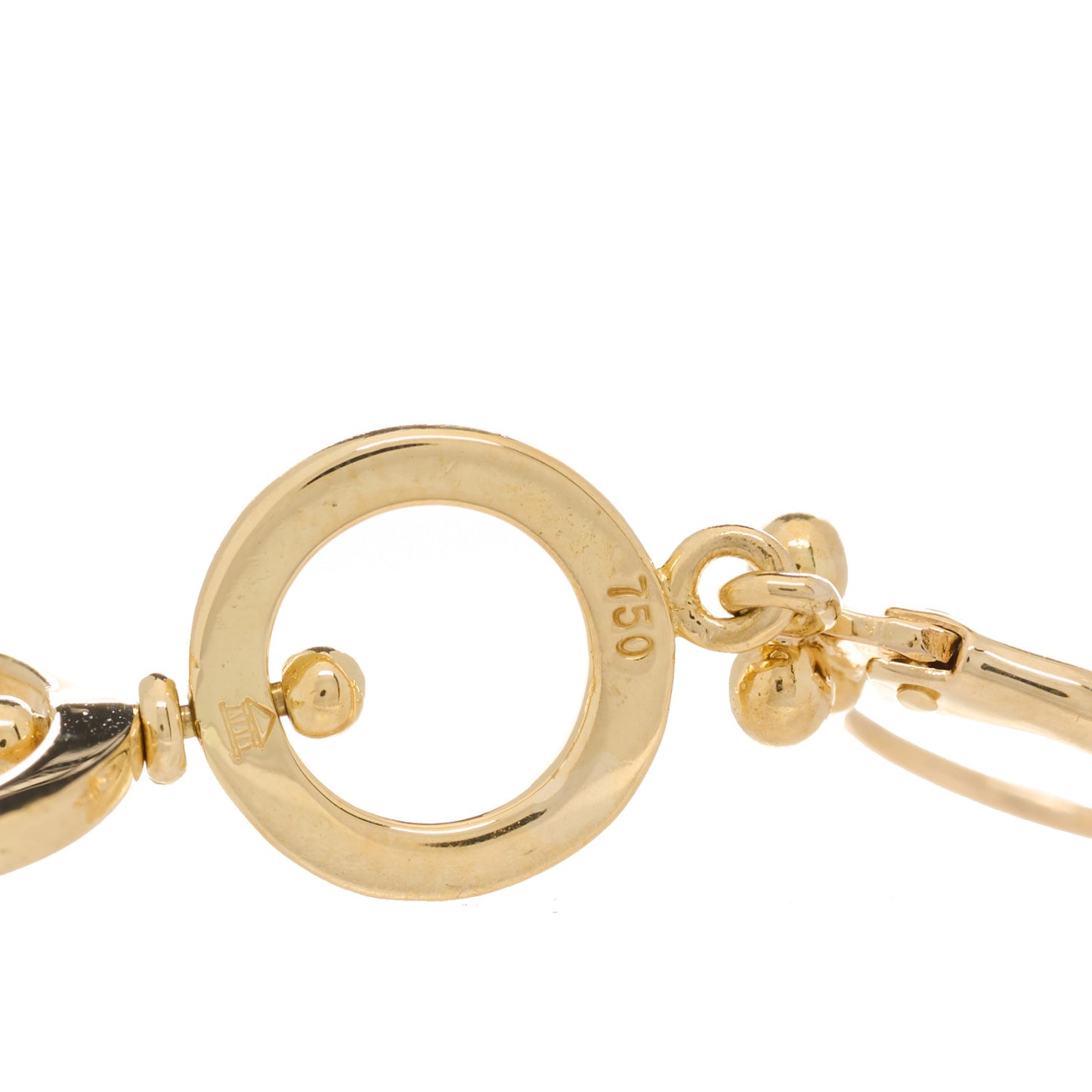 18K Yellow Gold Spin Drop Earrings