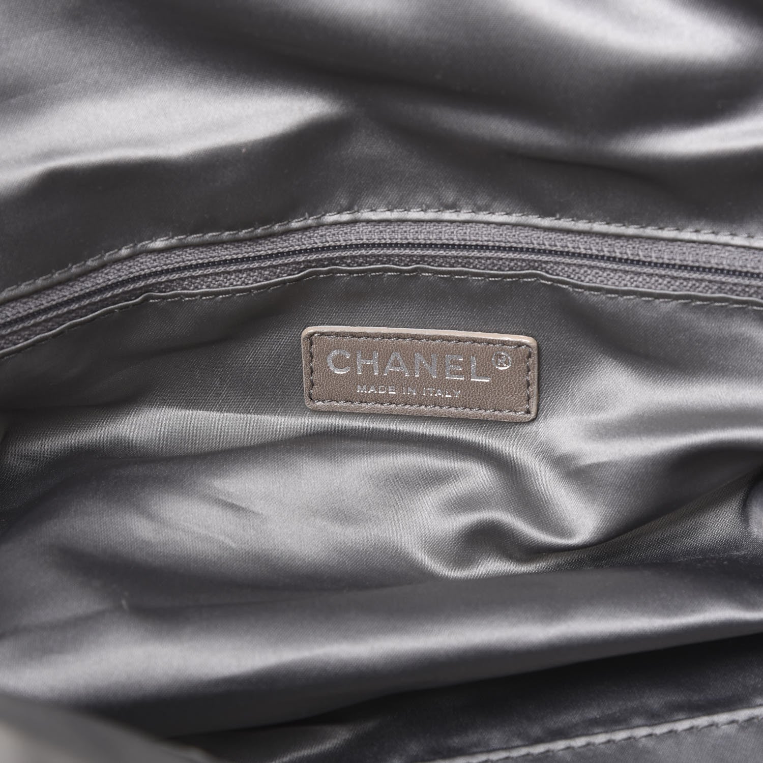 Chanel Distressed Lambskin Large Lady Braid Satchel Dark Grey 7 of 8