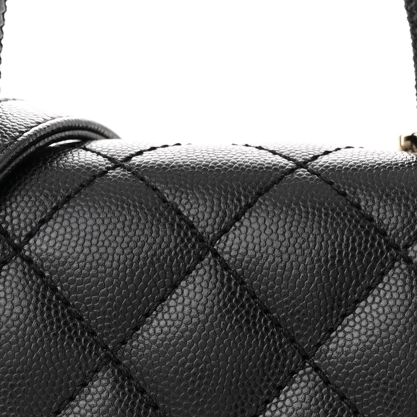 Caviar Quilted Extra Mini Coco Handle Flap Black