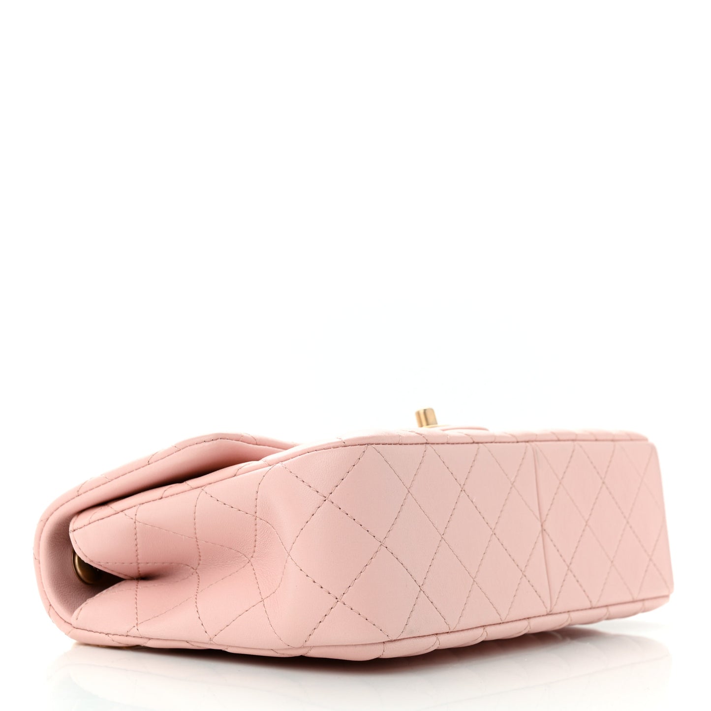 Lambskin Quilted Small Sweet Camellia Flap Light Pink