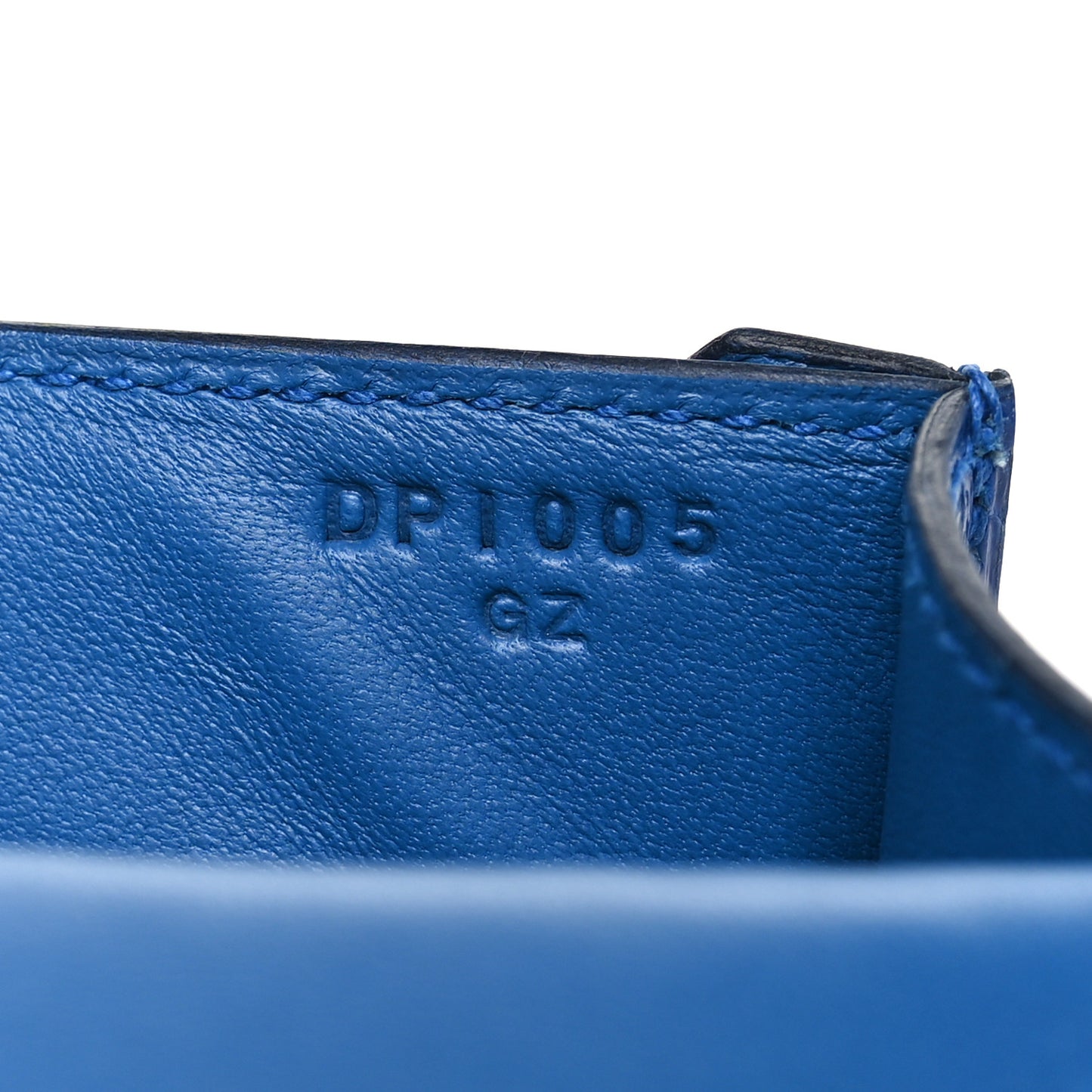 Shiny Alligator Mini Verrou Chaine Bag Bleu Electrique