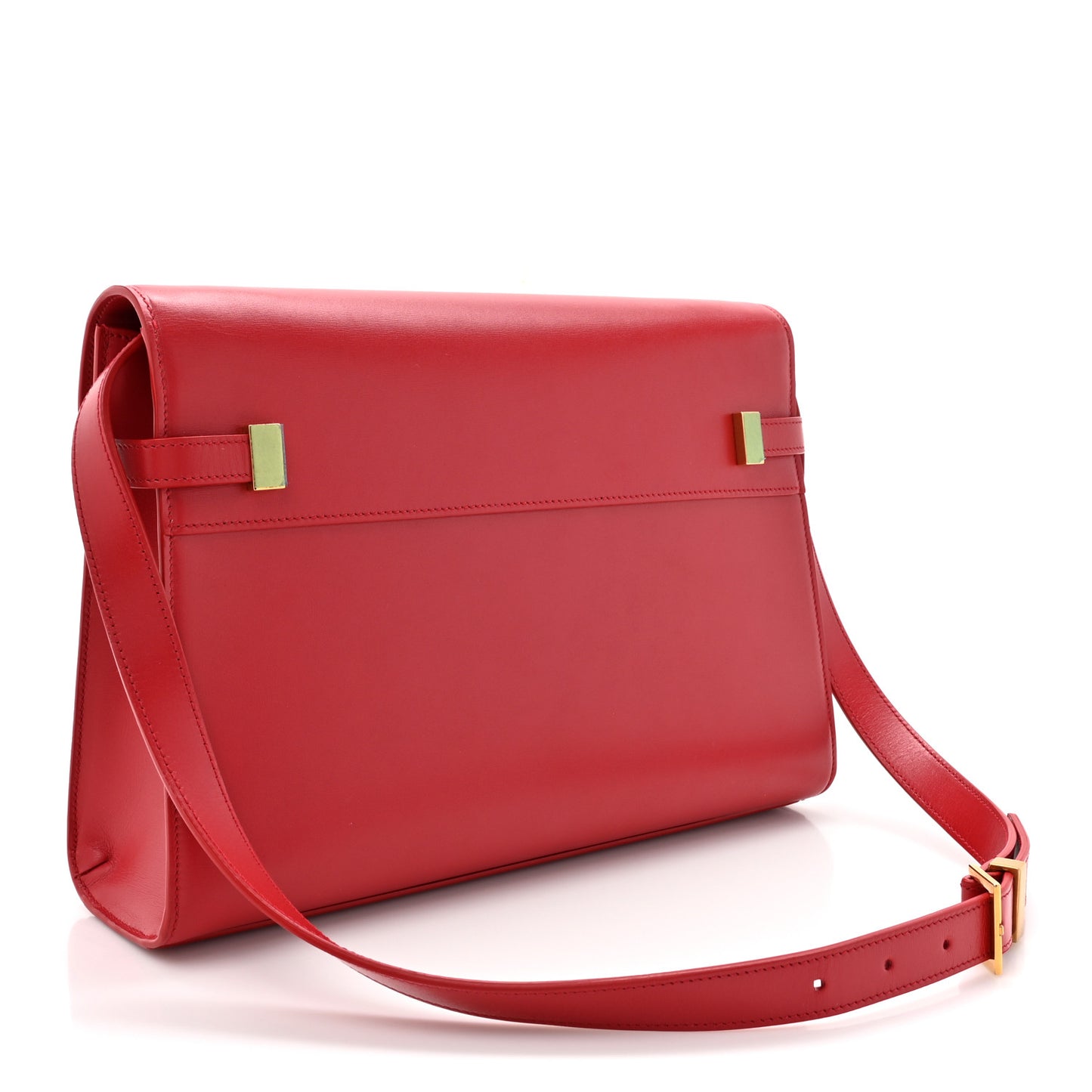 Smooth Calfskin Manhattan Shoulder Bag Rouge Eros