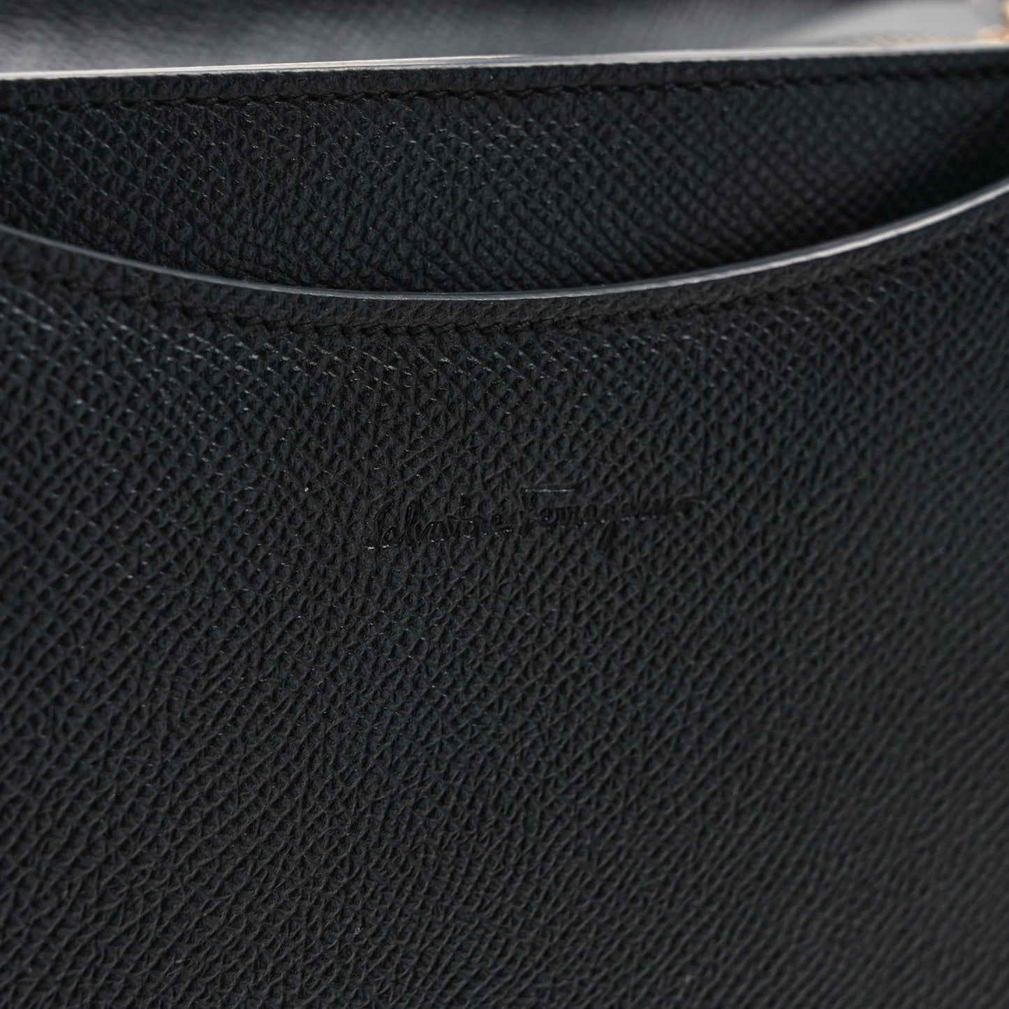 Grainy Calfskin Gemini Tote Black Bonbon