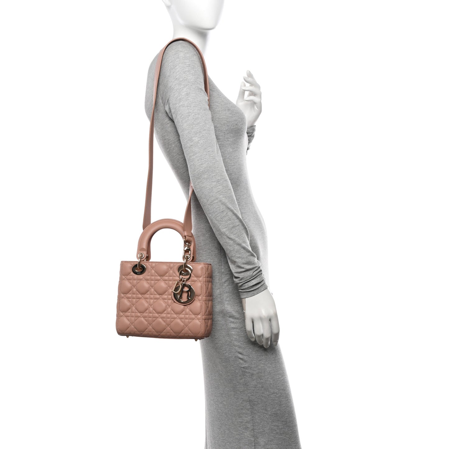 Lambskin Cannage Small My ABC Dior Lady Dior Rose Des Vents
