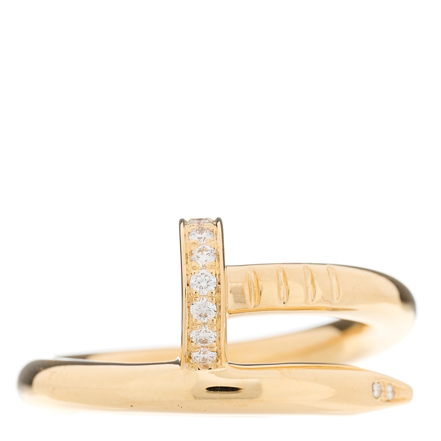 18K Yellow Gold Diamond Juste Un Clou Ring 49 4.75