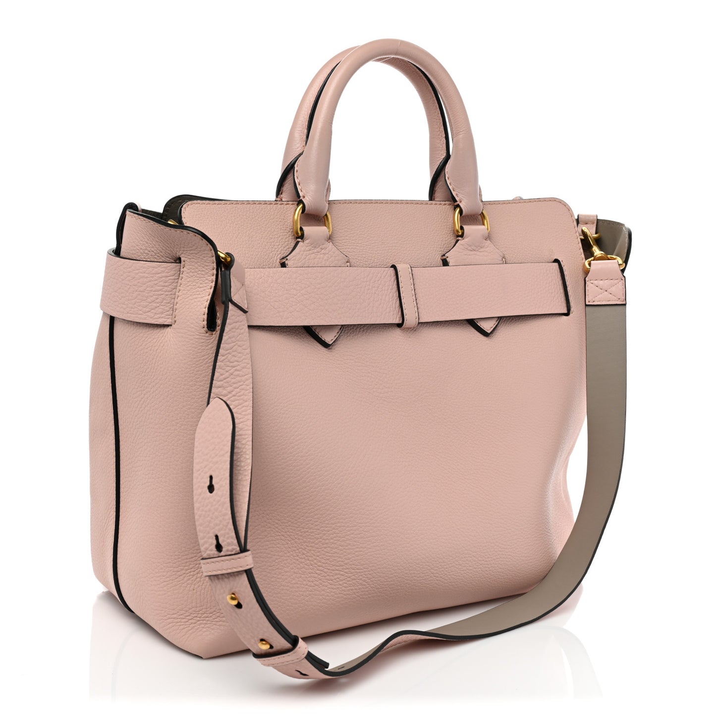 Marais Calfskin Medium Belt Bag Pale Ash Rose