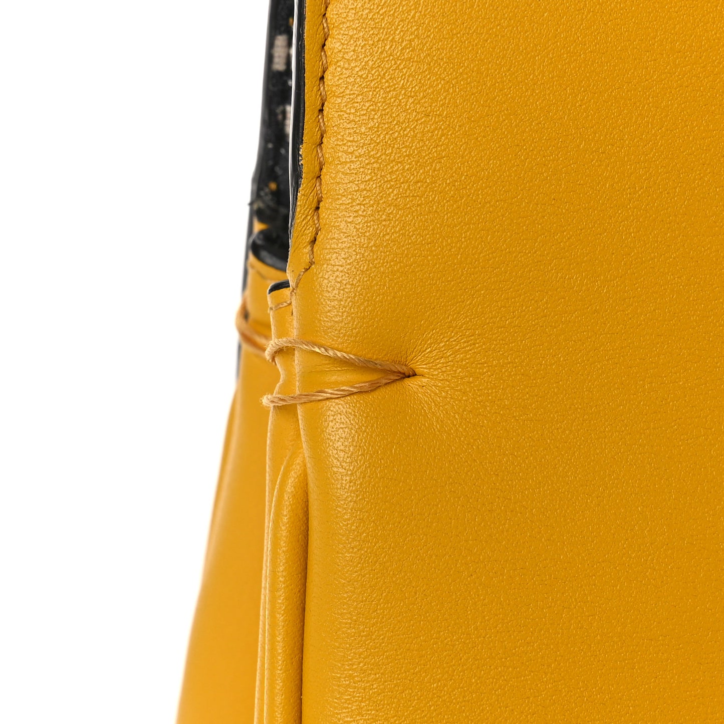 Hammered Calfskin Medium The Studio Box Bag Yellow