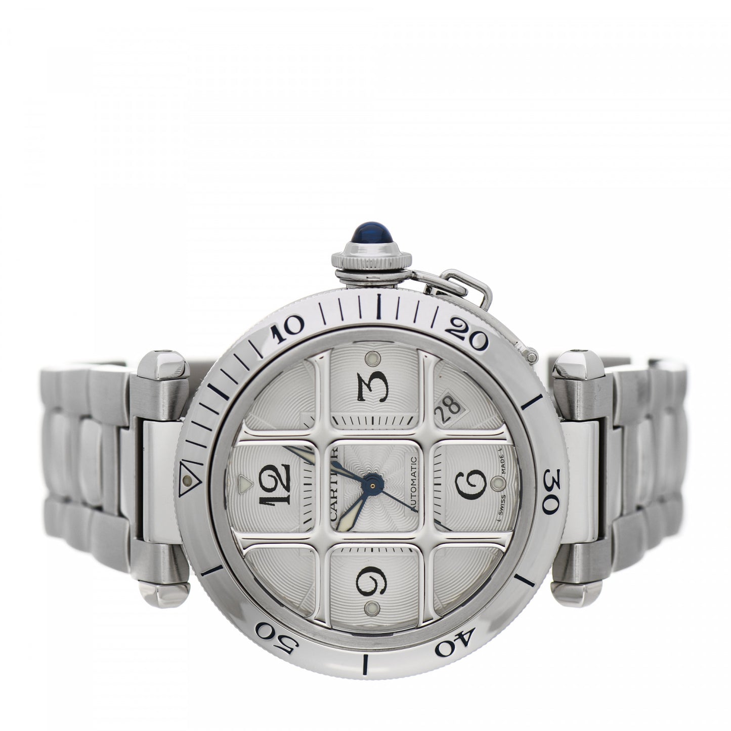 Stainless Steel 38mm Pasha C Grille Automatic Watch