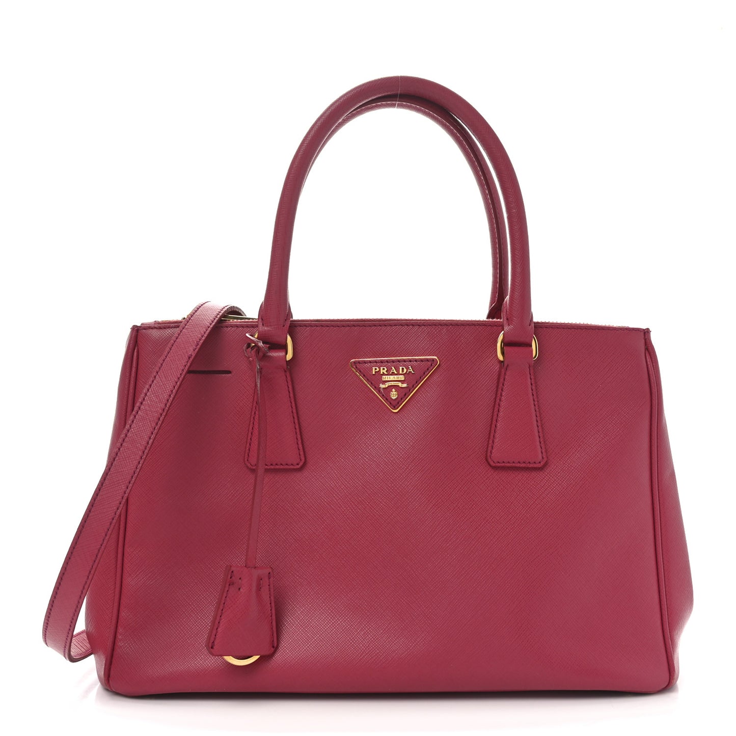 Saffiano Small Galleria Double Zip Tote Peonia