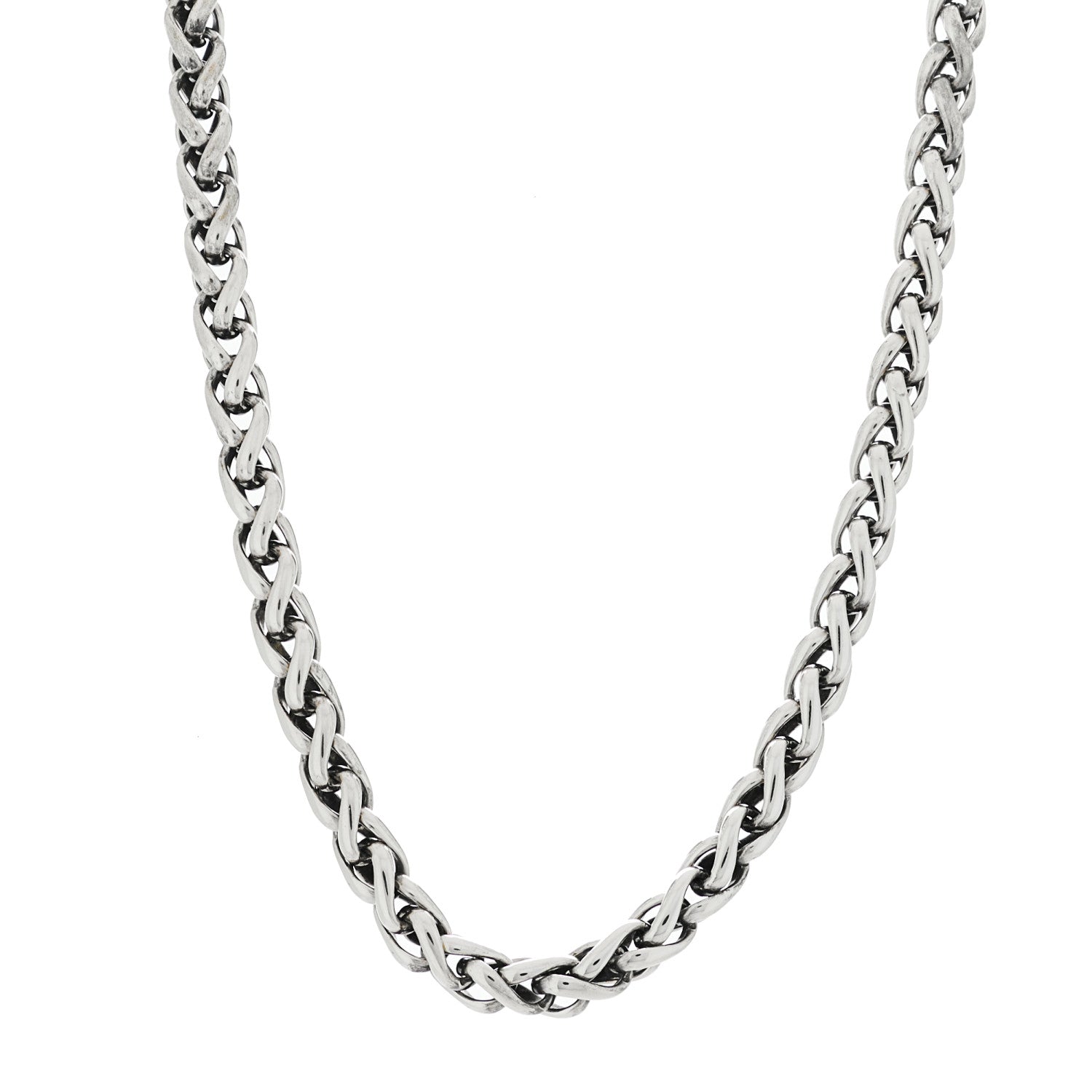 David Yurman Sterling Silver 14K Yellow Gold 6mm Wheat Chain