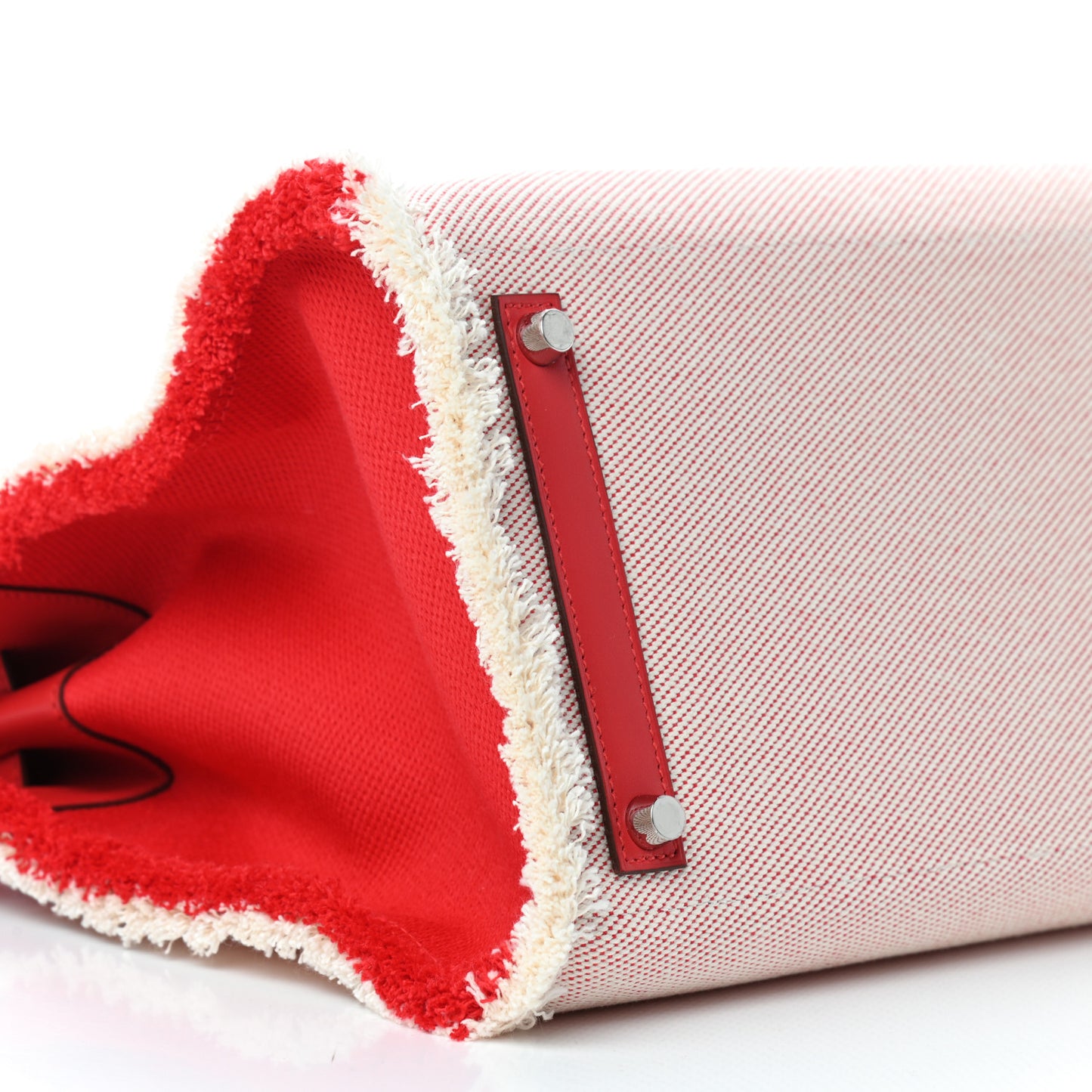Swift Twill H Fray Fray Birkin 35 Rouge de Coeur Ecru