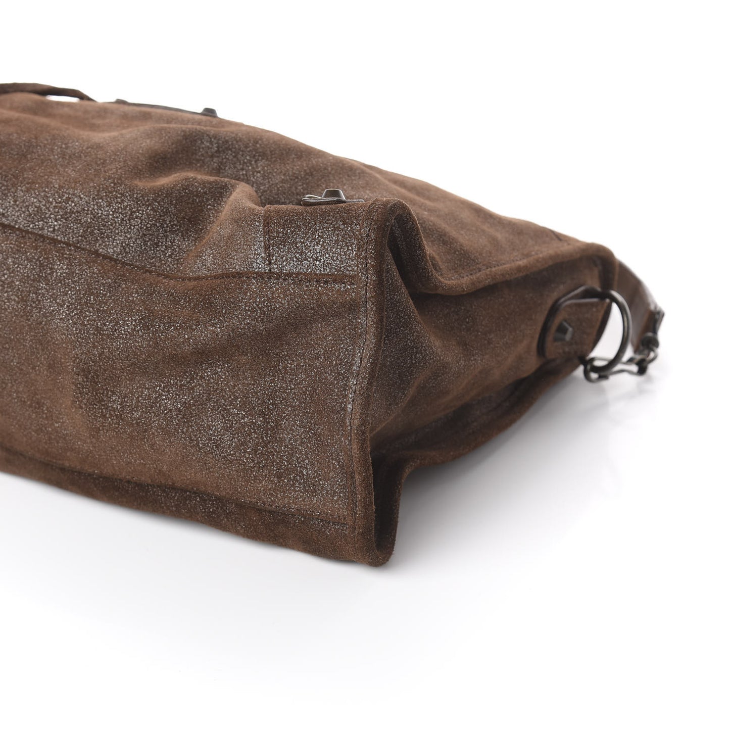 Metallic Craquele Calfskin Classic Hardware City Bronze