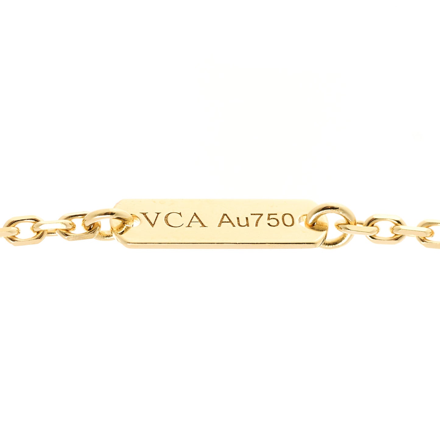 18K Yellow Gold Black Onyx Vintage Alhambra Pendant Necklace