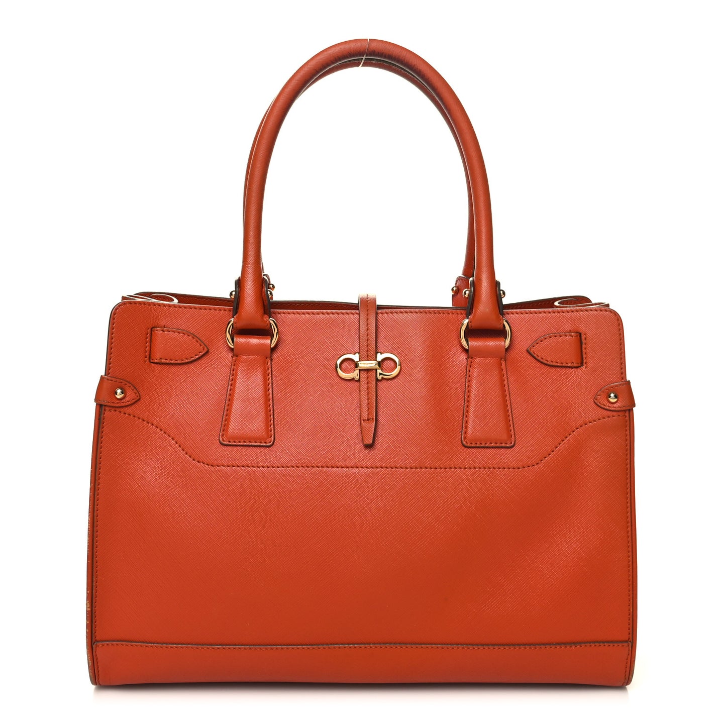 Printed Calfskin Briana Tote Terracotta