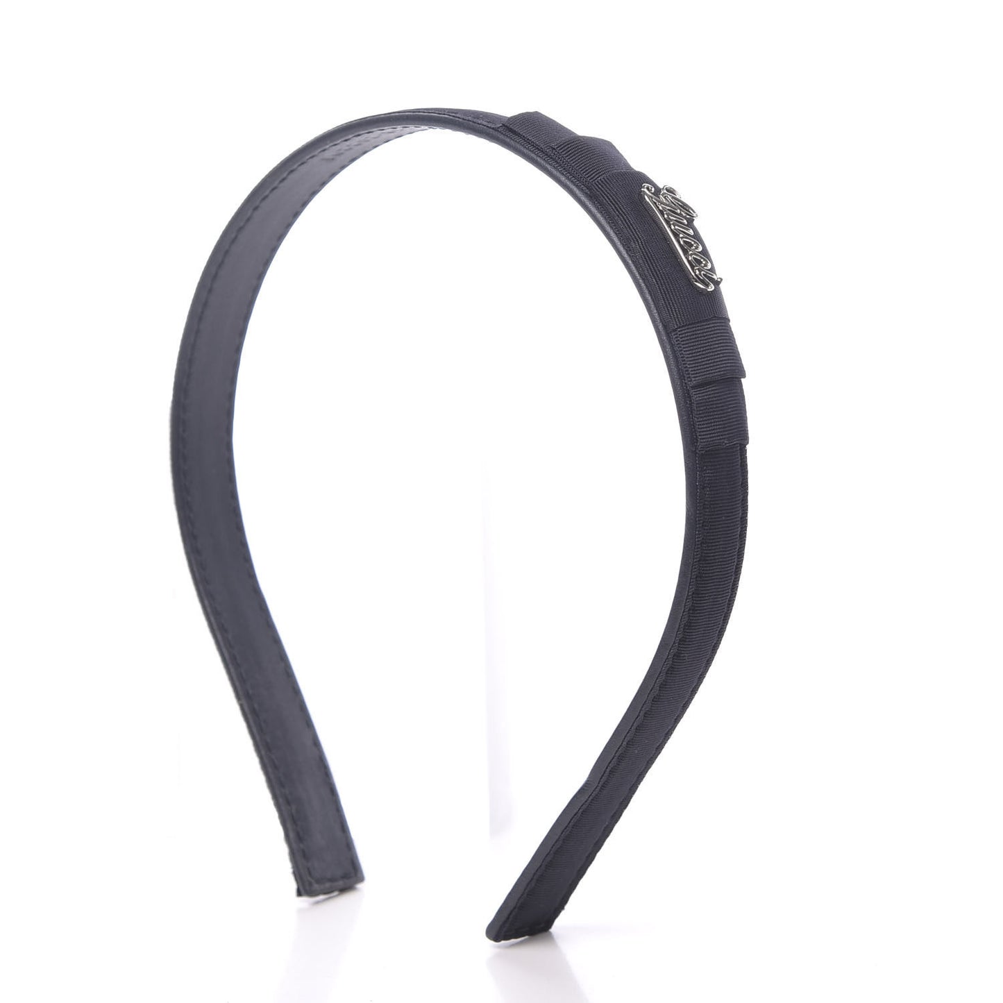 Grosgrain Childrens Logo Bow Headband Black