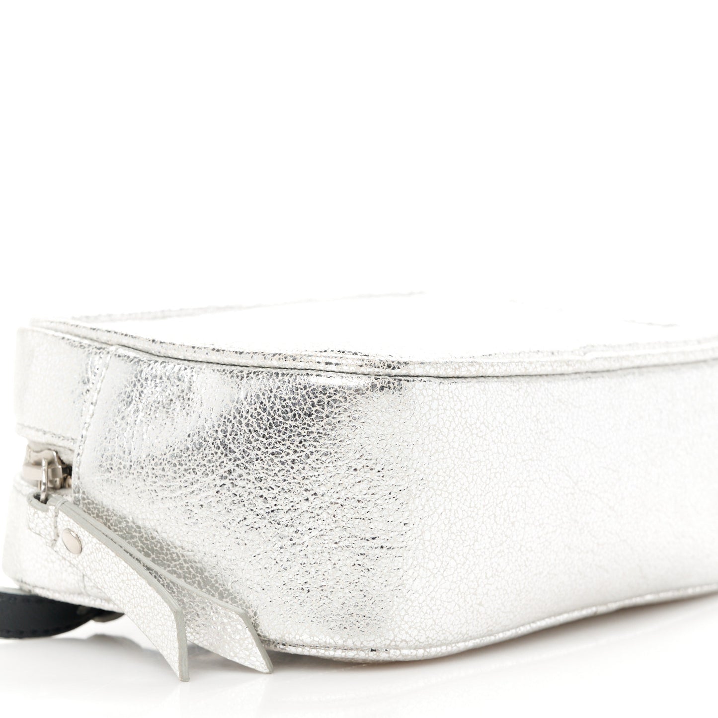 Metallic Lambskin Monogram Lou Belt Bag Argento