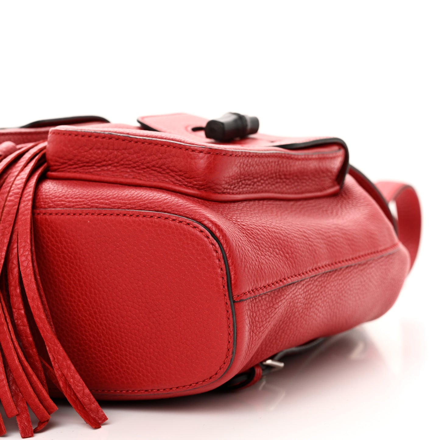 Cellarius Calfskin Medium Bamboo Backpack Hibiscus Red
