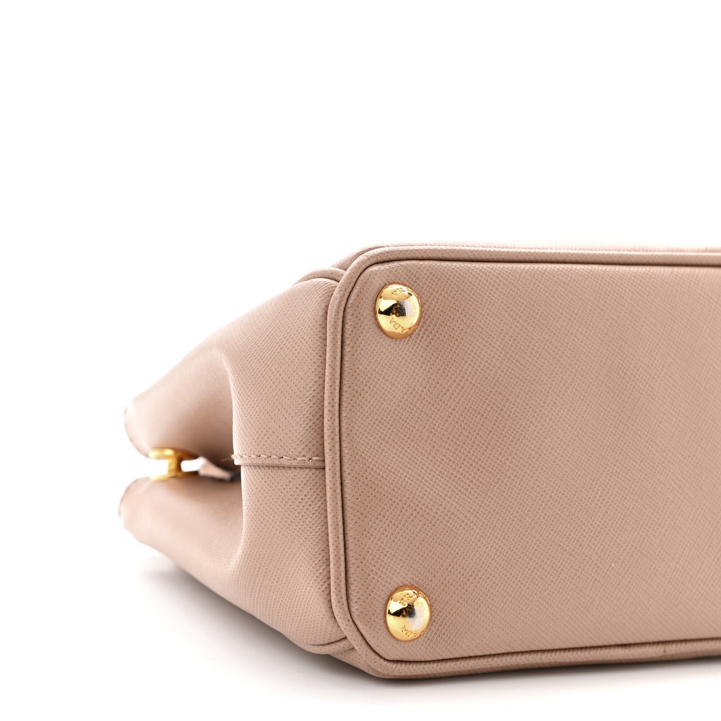 Saffiano Lux Micro Galleria Double Zip Tote Cammeo