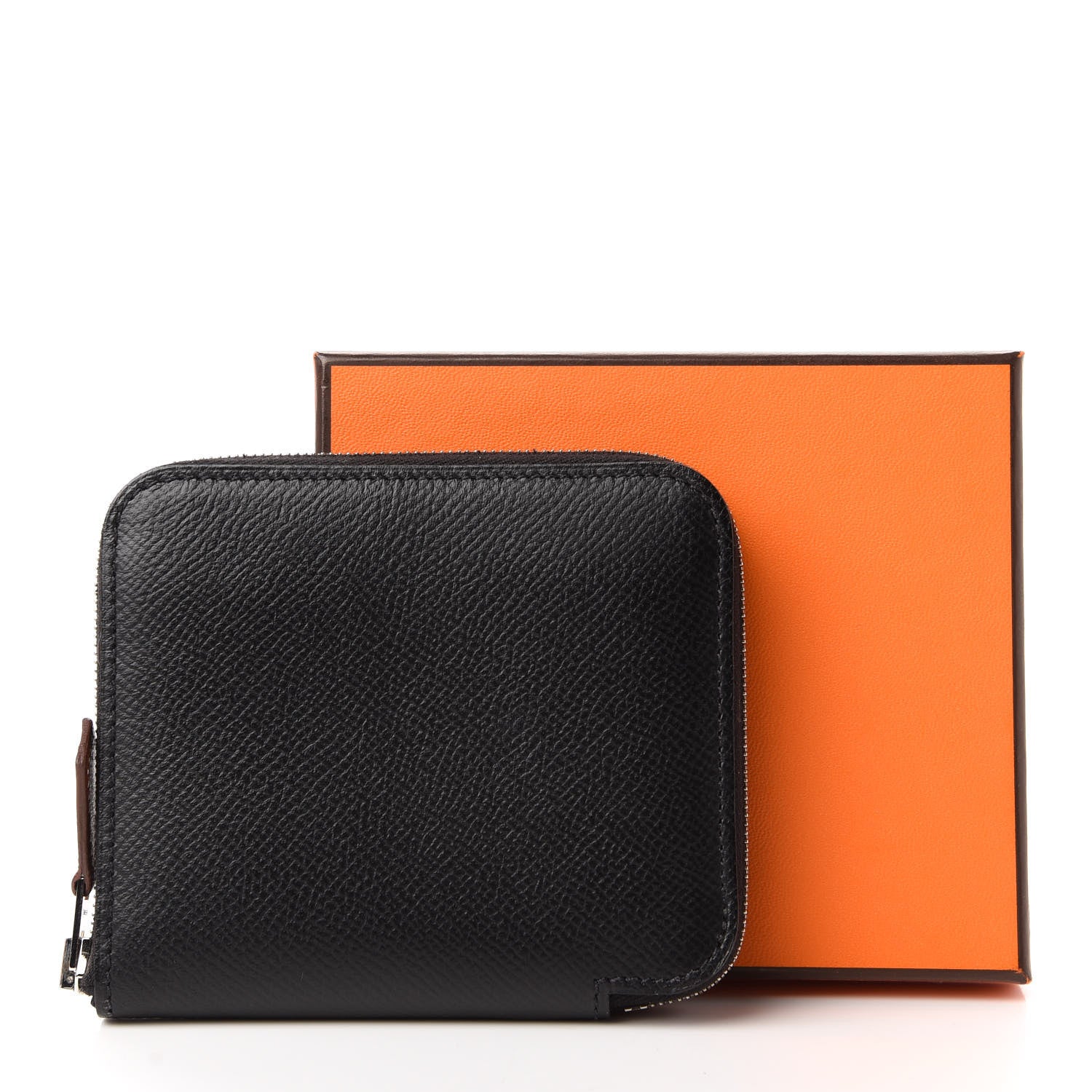 Hermes Epsom Silk'in Compact Wallet Black 11 of 11