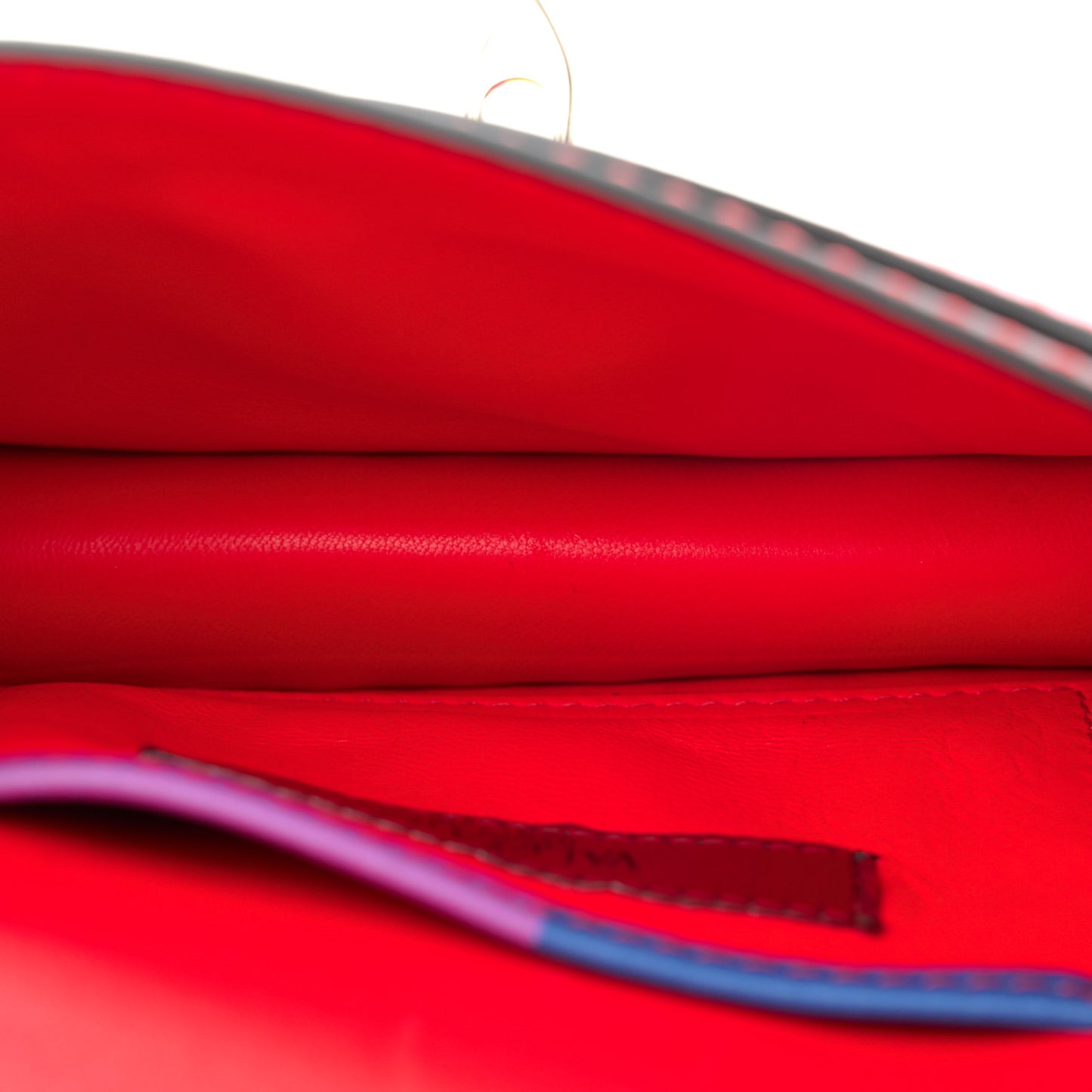 Vitello 1973 Rockstud Fliplock Clutch With Chain Multicolor