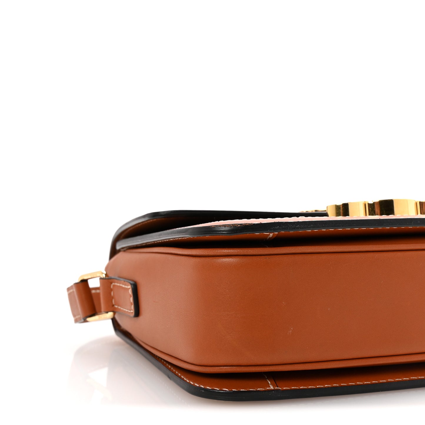 Calfskin Triomphe Canvas Teen Triomphe Bag Tan
