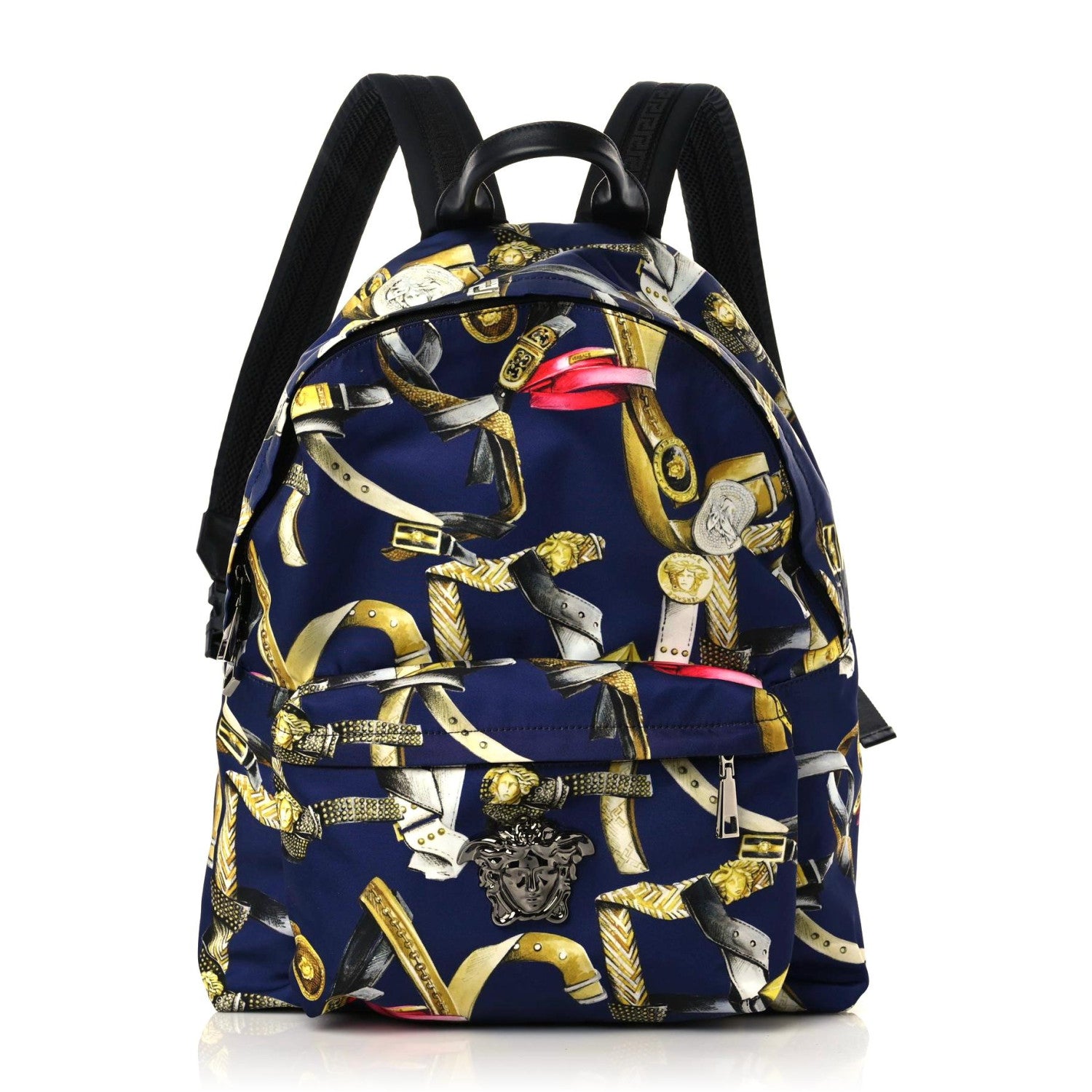 Versace Nylon Print Backpack Navy Multicolor 1 of 7