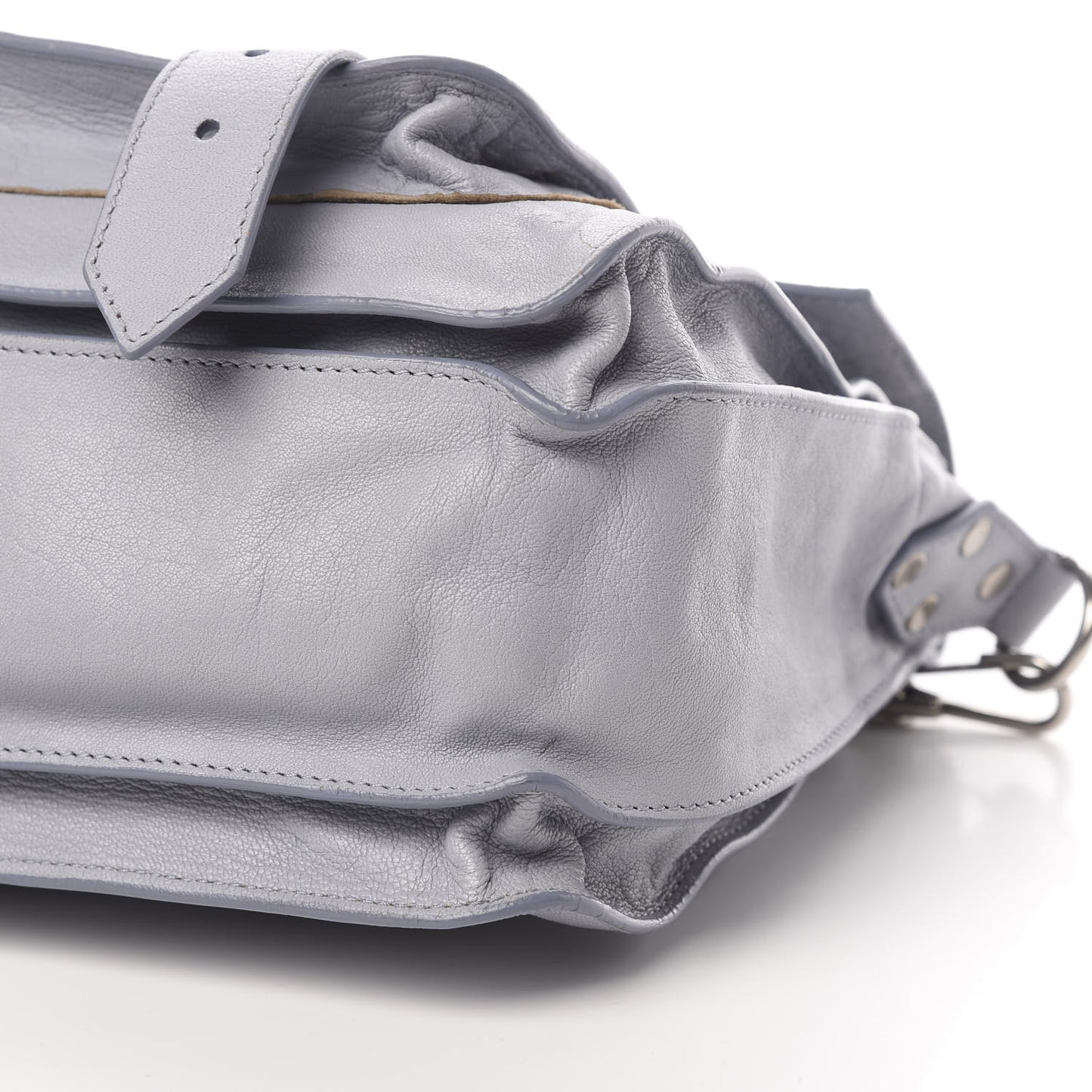 Lambskin Medium PS1 Satchel Concrete Grey