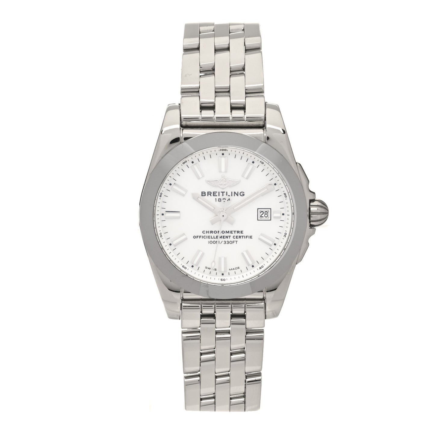 Stainless Steel Mother of Pearl 29mm Galactic Quartz Watch White W72348