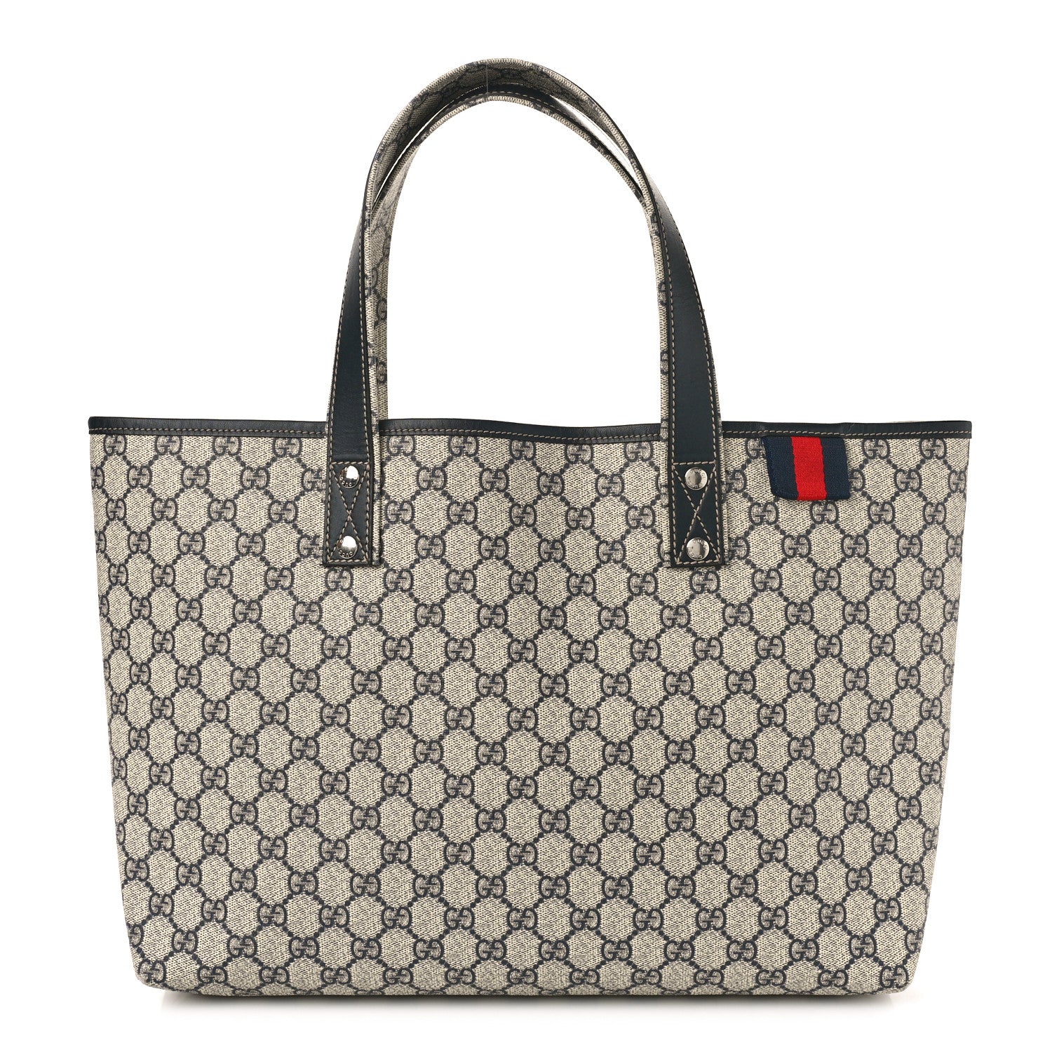 Gucci GG Plus Monogram Medium Signature Web Loop Tote Navy 1 of 9