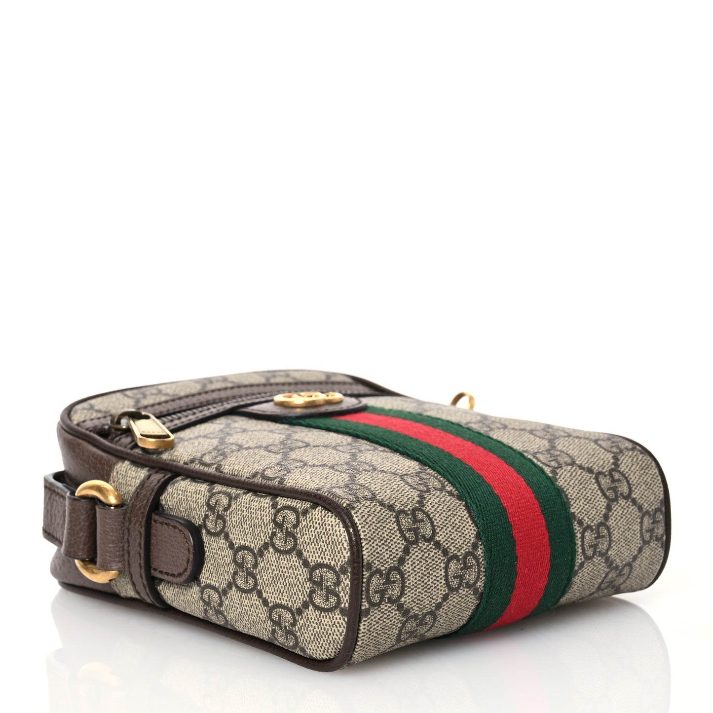 GG Supreme Monogram Web Mini Ophidia Messenger Brown