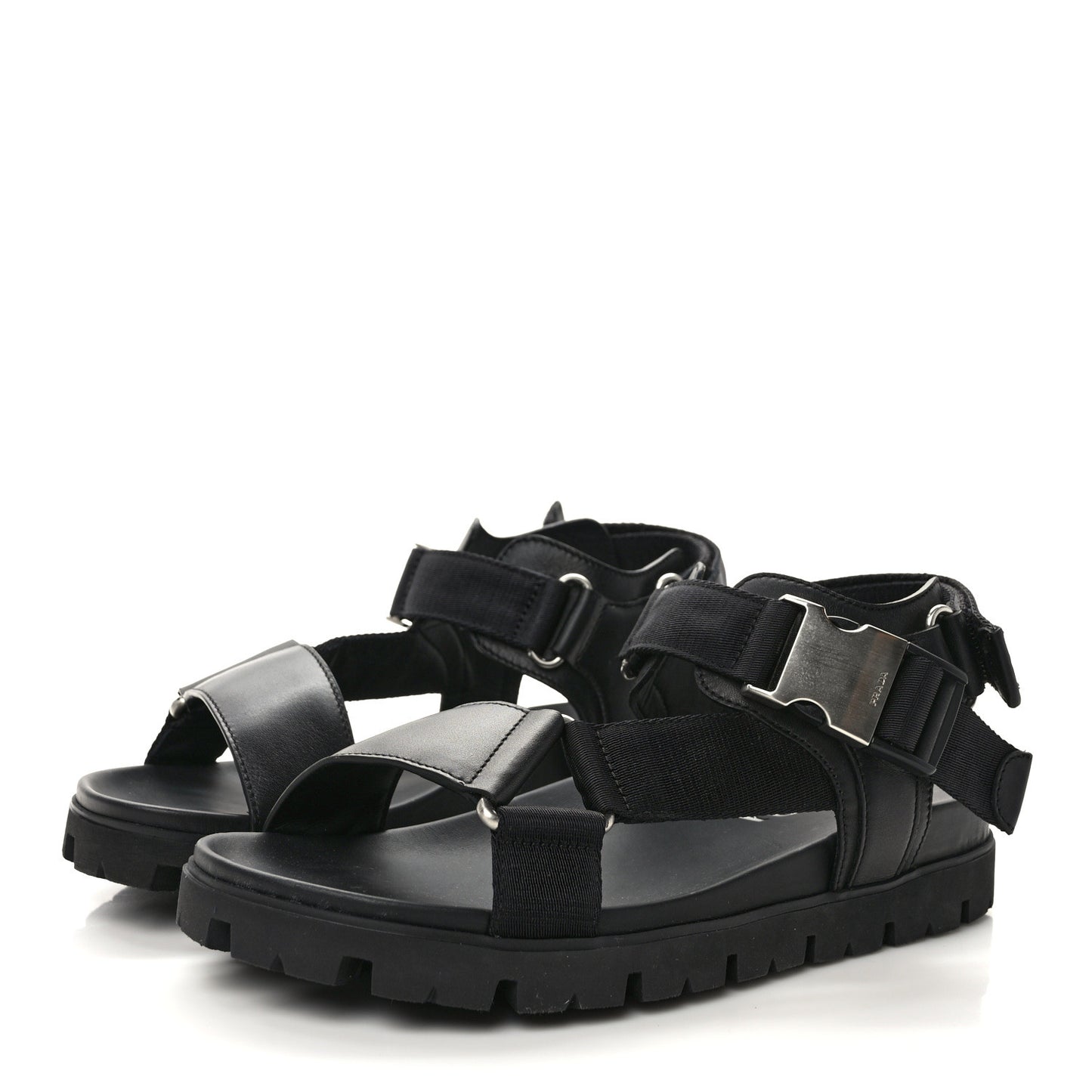 Re-Nylon Sporty Tape Mens Sandals 6 Black